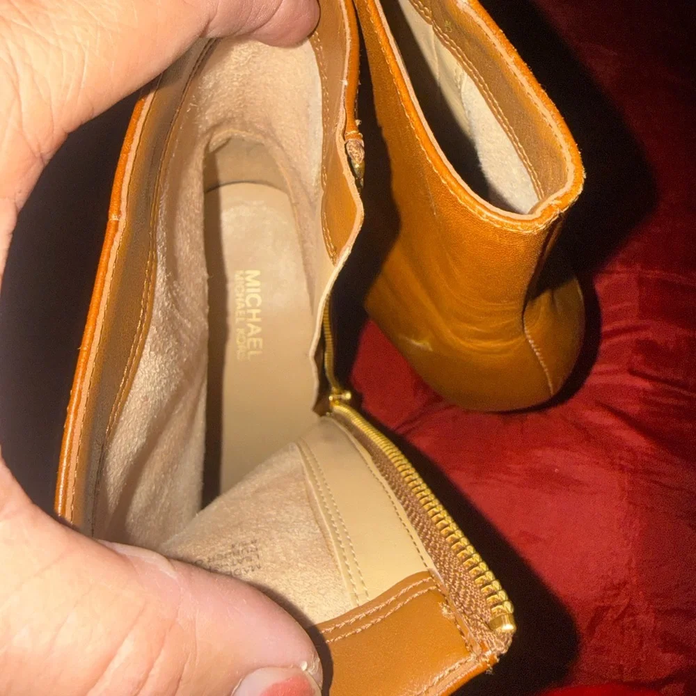 Michael Kors Tan Heeled Boots - Picture 3 of 9